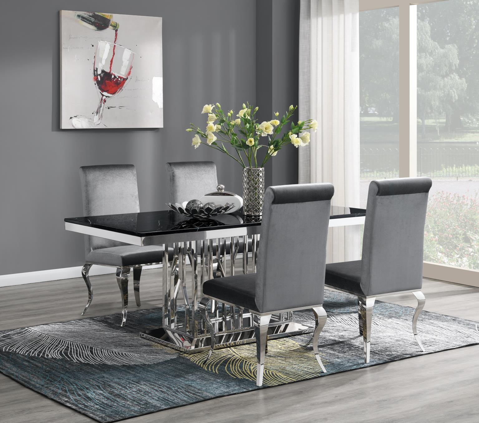 Dining Table Black Marble — photo 7