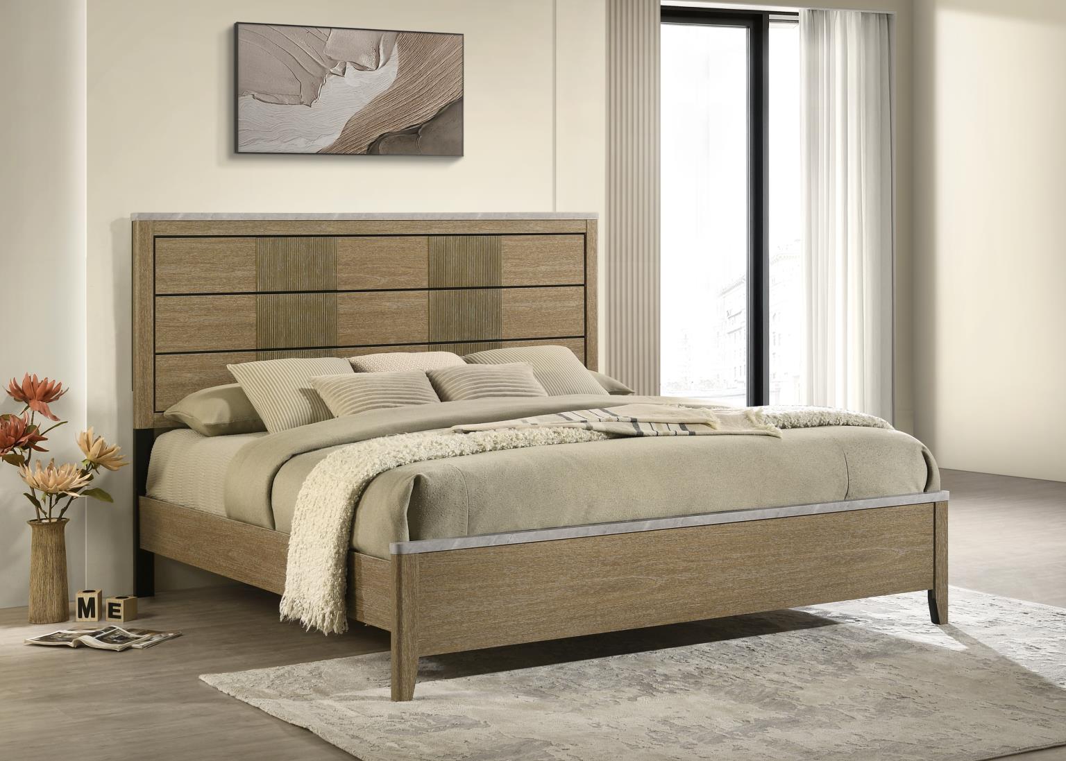 King Bed Frame - Dresser - Mirror - Chest - Nightstand — photo 2