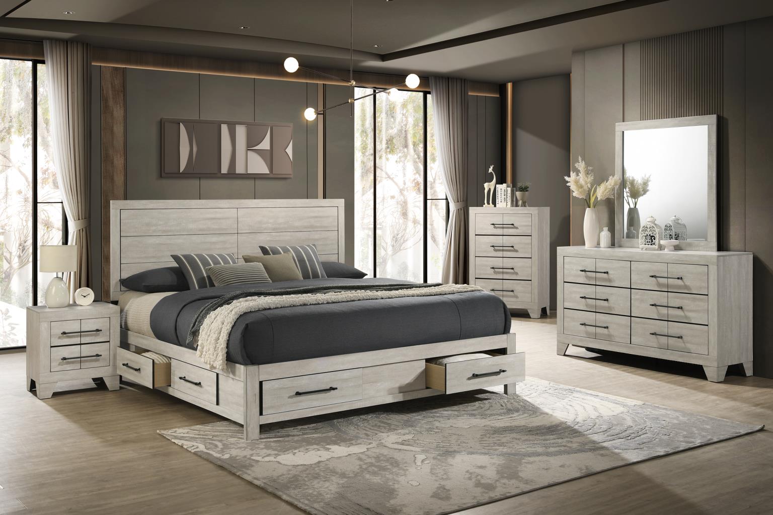 King Bed Frame - Dresser - Mirror - Chest - Nightstand