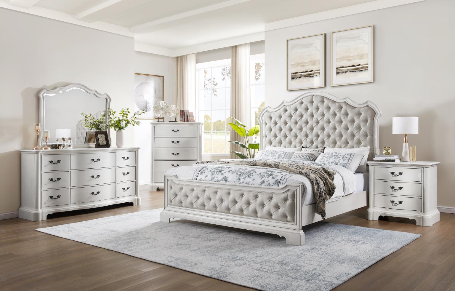 King Bed Frame - Dresser - Mirror - Chest - Nightstand