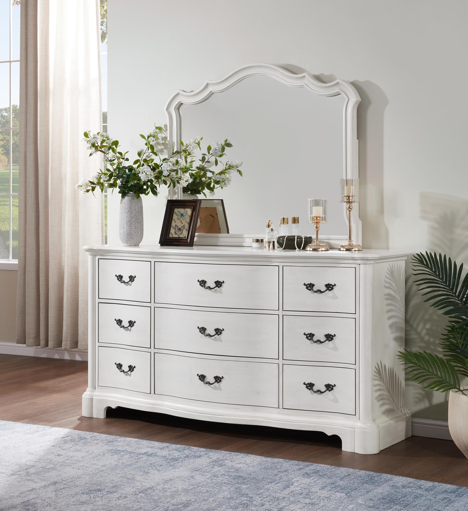 King Bed Frame - Dresser - Mirror - Chest - Nightstand — photo 3