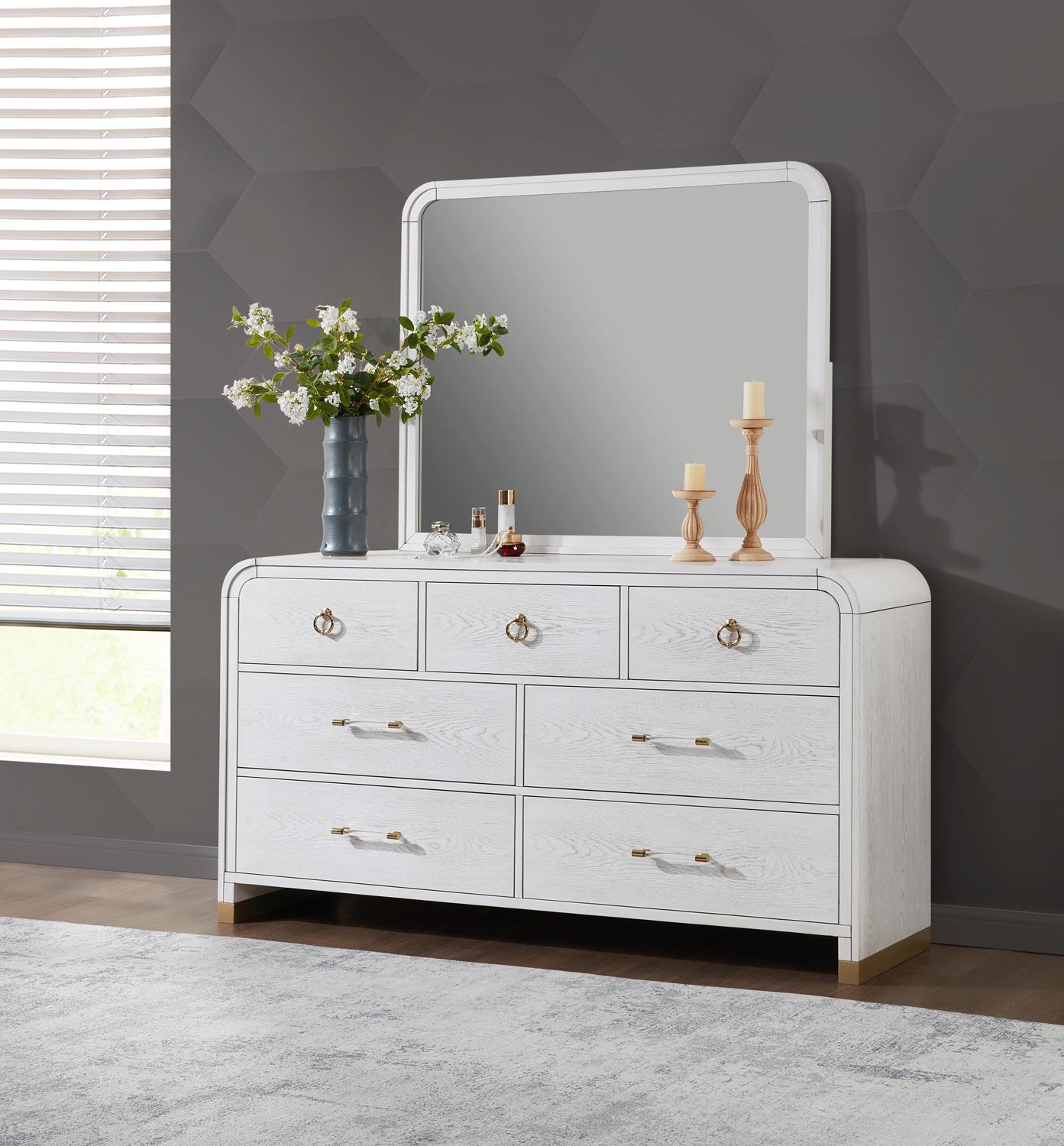 King Bed Frame - Dresser - Mirror - Chest - Nightstand — photo 3