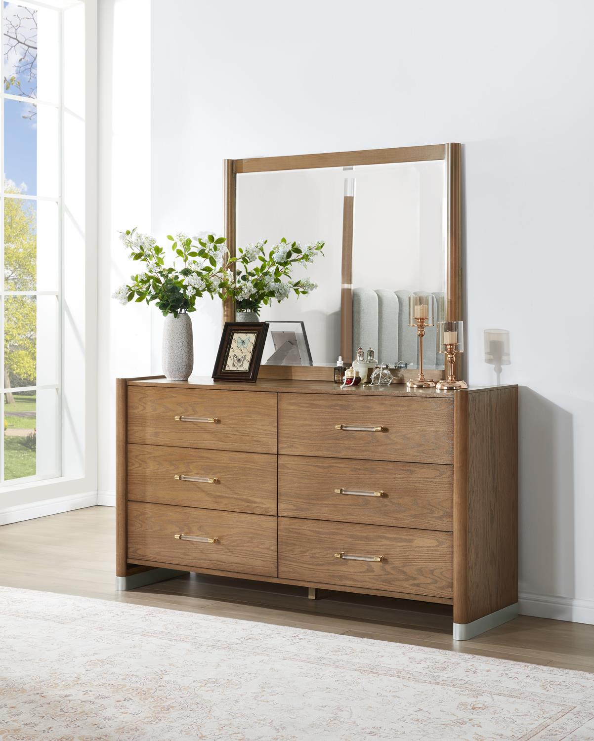 King Bed Frame - Dresser - Mirror - Chest - Nightstand — photo 3