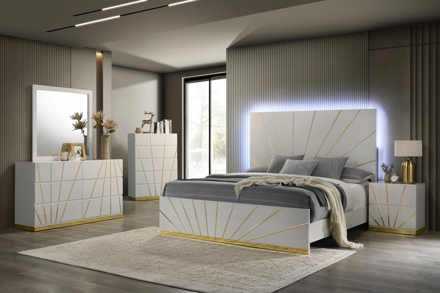 King Bed Frame - Dresser - Mirror - Chest - Nightstand