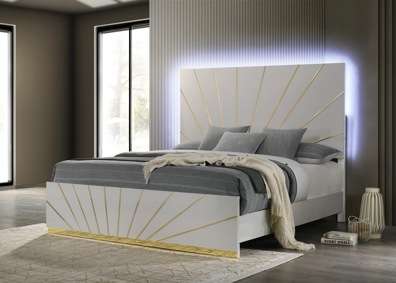King Bed Frame - Dresser - Mirror - Chest - Nightstand — photo 2