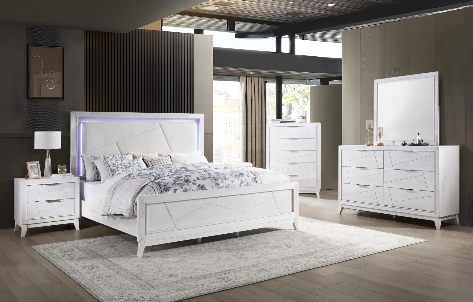 King Bed Frame - Dresser - Mirror - Chest - Nightstand