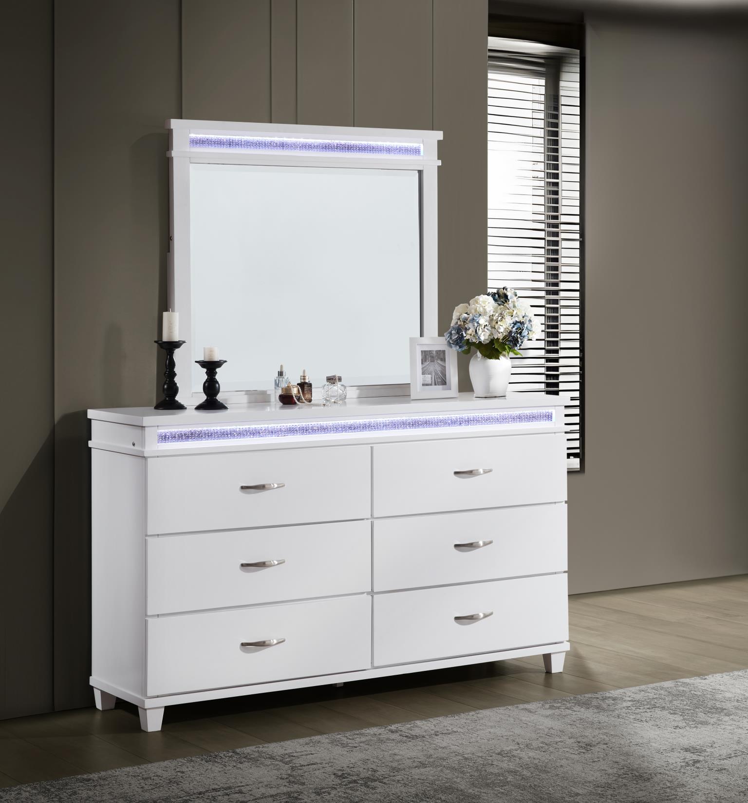 King Bed Frame - Dresser - Mirror - Chest - Nightstand — photo 3