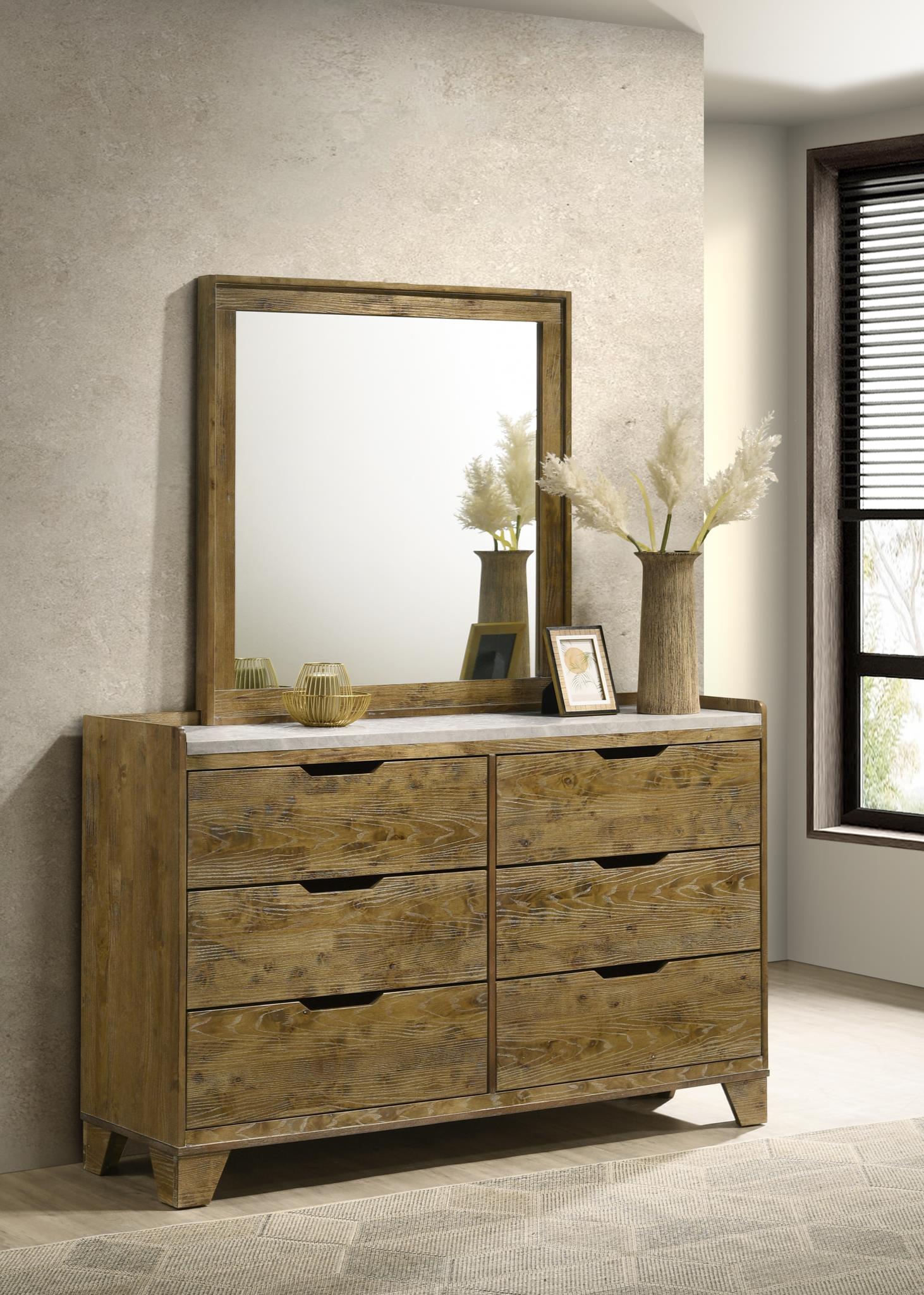 King Bed Frame - Dresser - Mirror - Chest - Nightstand — photo 3