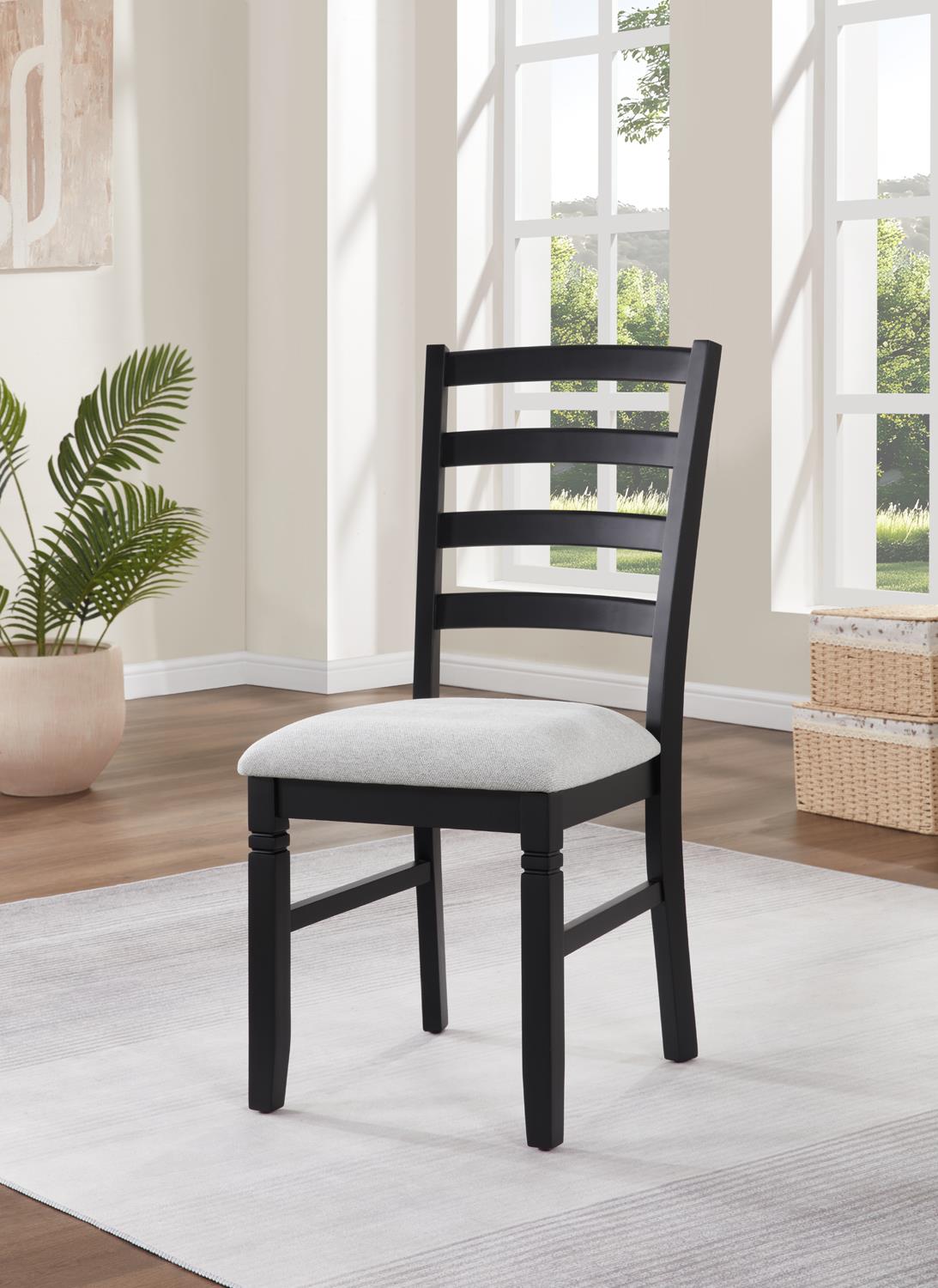 Black/Dark Brown Dining Table & 4 Chairs. — photo 4