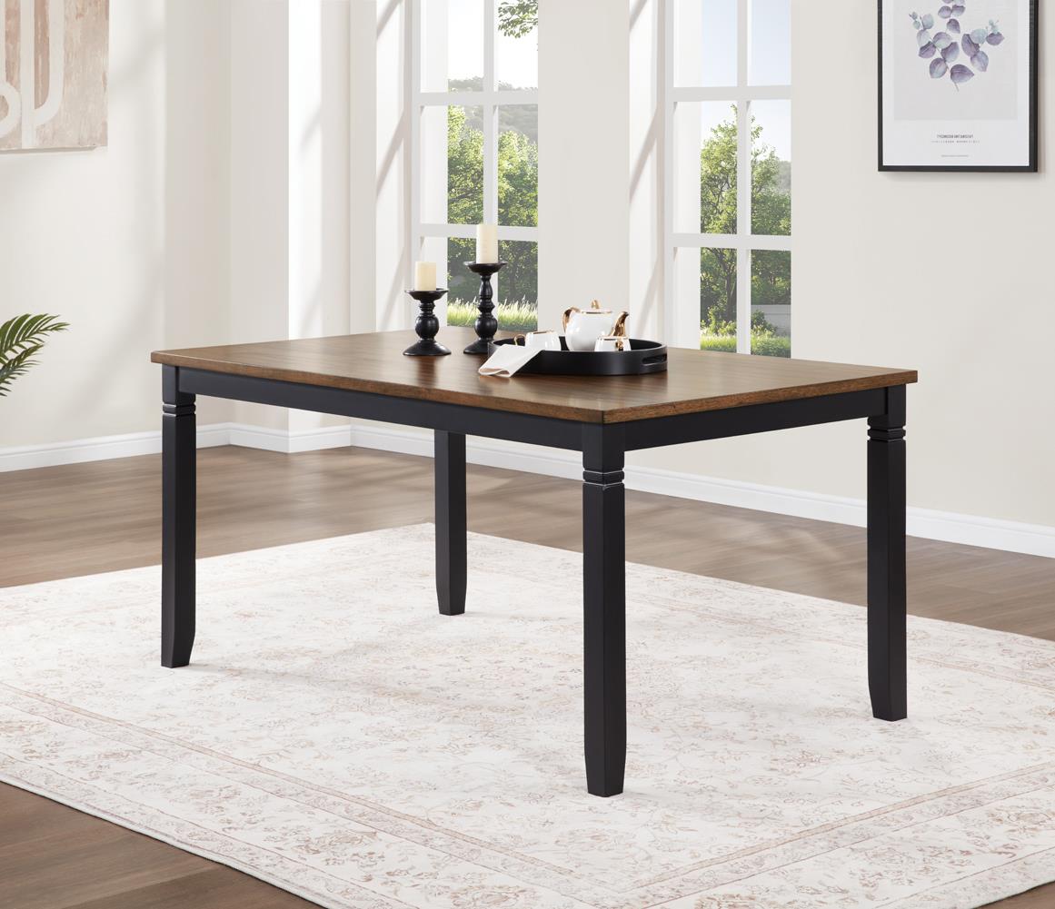 Black/Dark Brown Dining Table & 4 Chairs. — photo 3