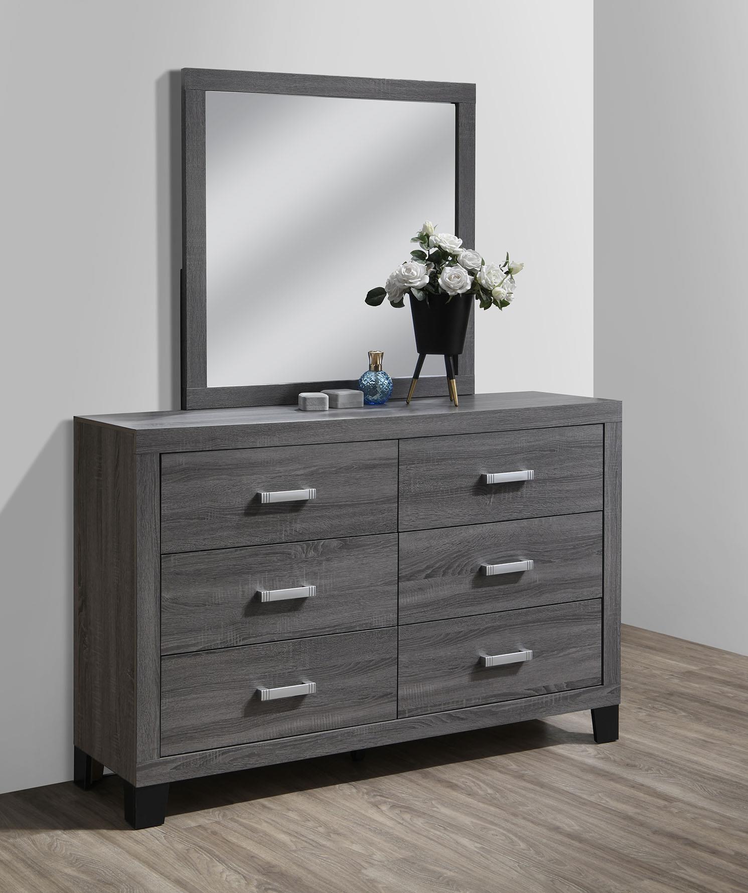 King Bed Frame - Dresser - Mirror - Chest - Nightstand — photo 3